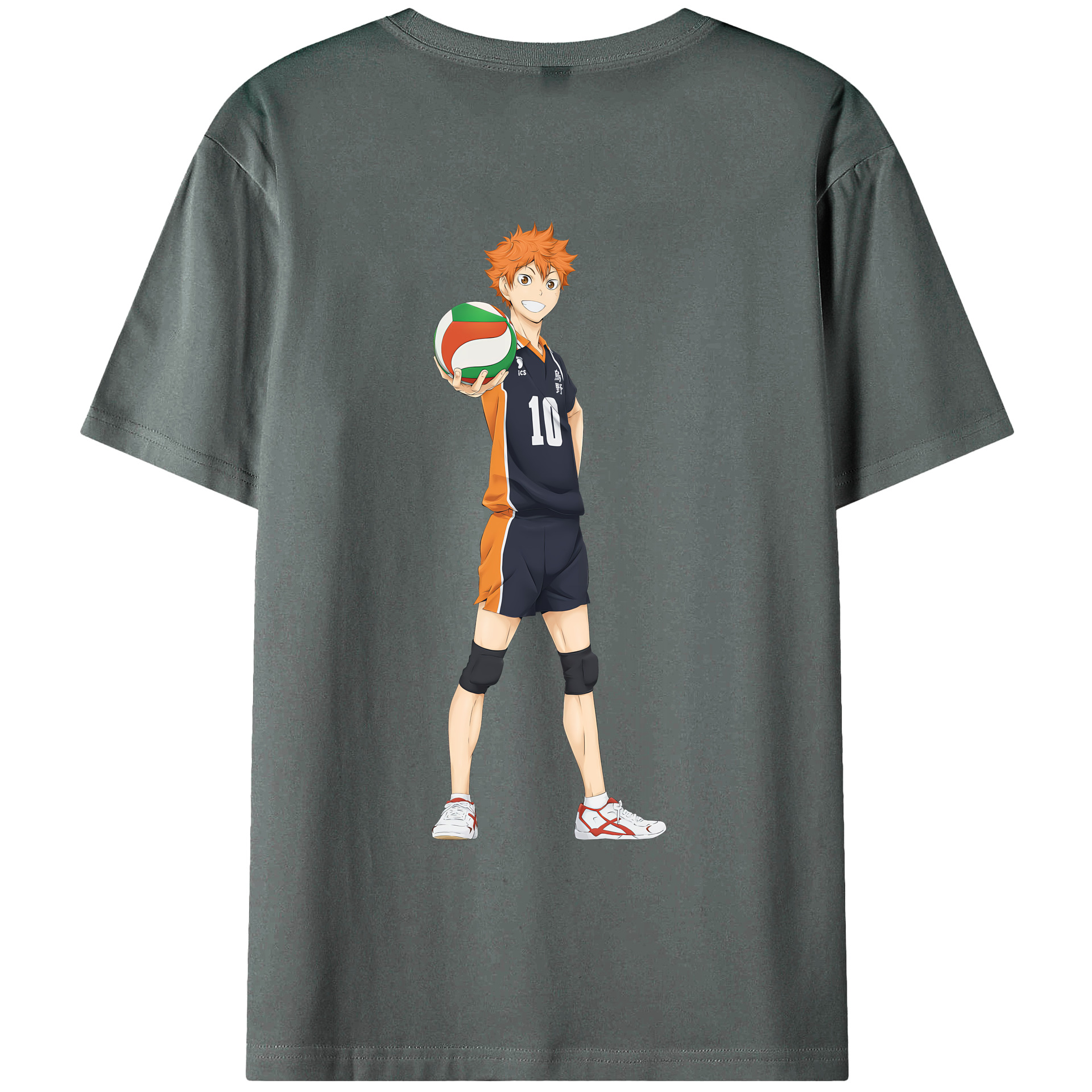 （画像用） ハイキュー!! Haikyu!! 綿100％ メンズ半袖Tシャツ（バックプリント） 通気性
